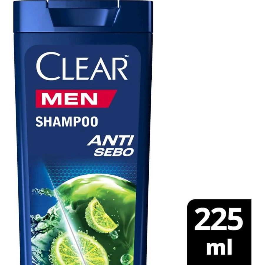 Clear Anti-Sebum - Anti-Dandruff Shampoo for Oily Hair, 225 ml