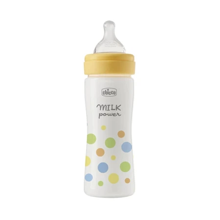 Chicco Perfect Easy - Anti-Colic Bottle with Soft Sense Silicone Nipple, 2m+, Medium Flow, 250 ml