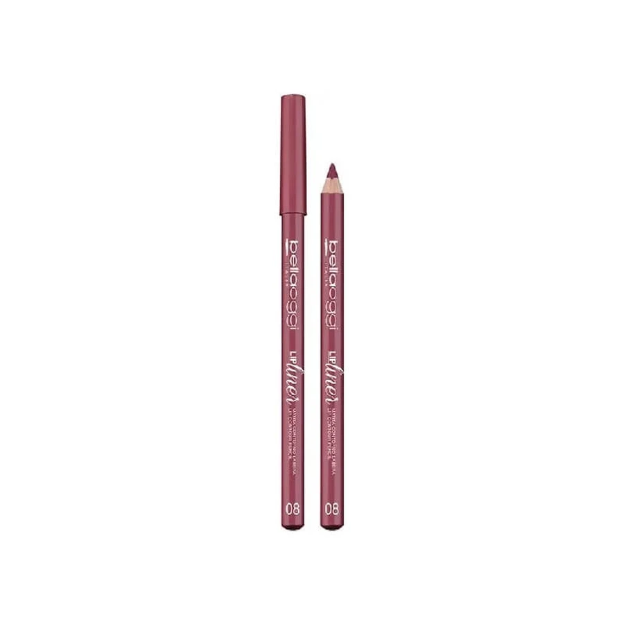 Perfilador de labios Bellaoggi - Lápiz de labios mate n.º 08 Morado