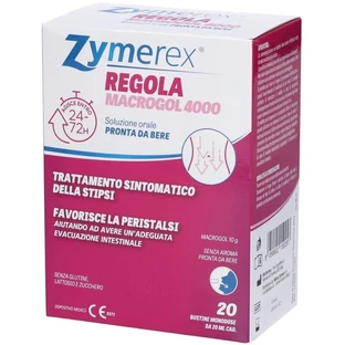 Zymerex Regola Macrogol 4000 – Nahrungsergänzungsmittel zur Förderung der Darmtätigkeit, 20 Beutel