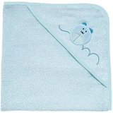 Chicco Square Cotton Bathrobe with Light Blue Mouse, 0m+