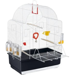 Ferplast Ibiza Open - Cage blanche à ouverture frontale pour canaris et oiseaux exotiques