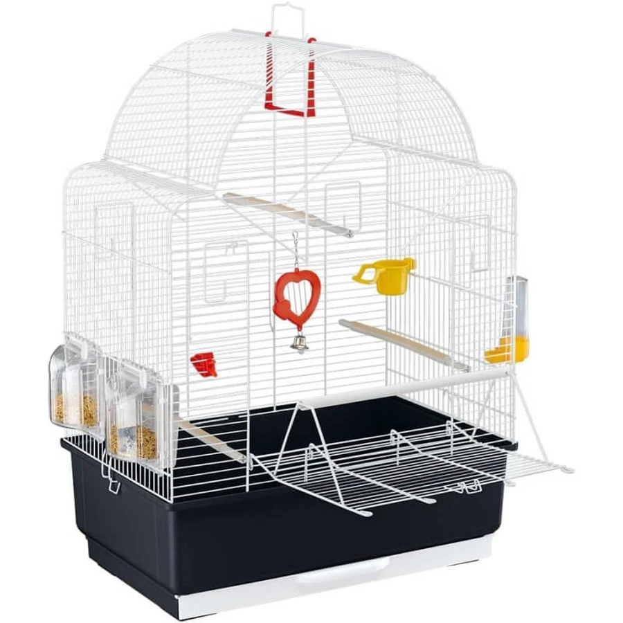 Ferplast Ibiza Open - Cage blanche à ouverture frontale pour canaris et oiseaux exotiques