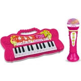 Bontempi minitoetsenbord, 22 toetsen, met microfoon, roze