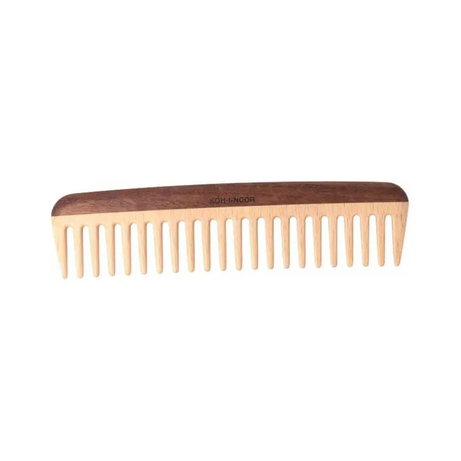 Koh-i-noor Wide-tooth and Fine-tooth Wooden Comb Made of Beech and Kotibe