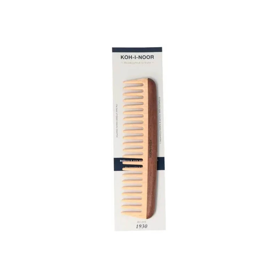 Koh-i-noor Wide-tooth and Fine-tooth Wooden Comb Made of Beech and Kotibe
