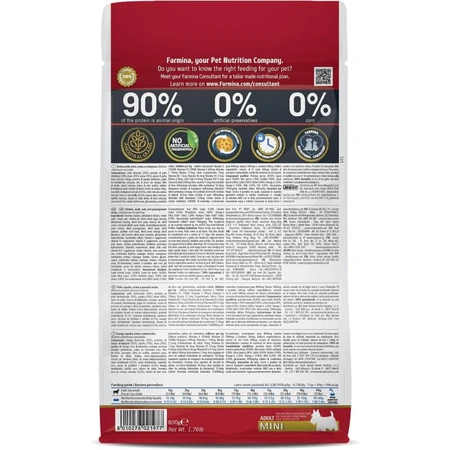 Farmina N&amp;d Ancestral Grain Adult Mini mit Huhn und Granatapfel – Alleinfuttermittel für Hunde, 800 g
