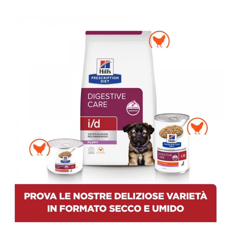 Hill's Prescription Diet i/d Puppy Poulet - Aliment diététique complet pour chiots souffrant de troubles digestifs, 360 g