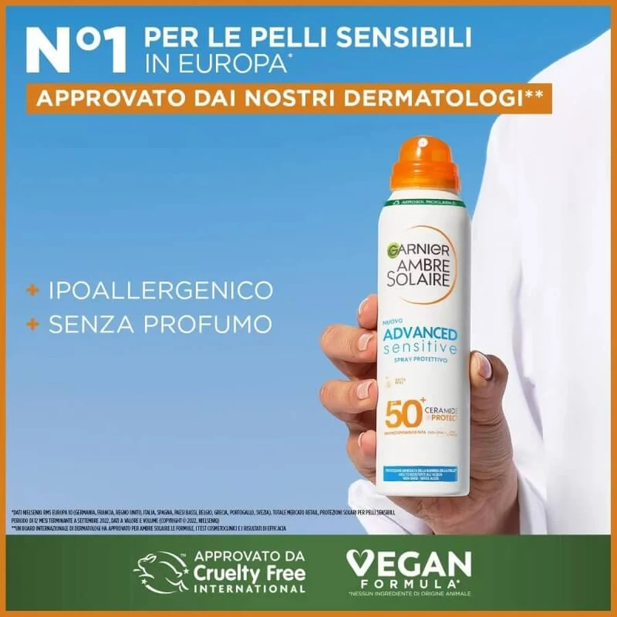 Garnier Ambre Solaire Advanced Sensitive SPF 50+ - Zonnebrandspray 150 ml