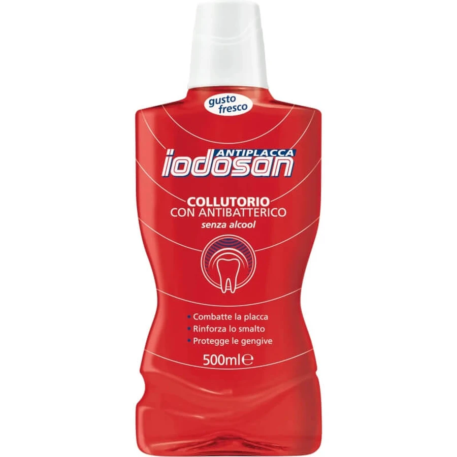 Iodosan Anti-Plaque - Enjuague bucal antibacteriano, 500 ml