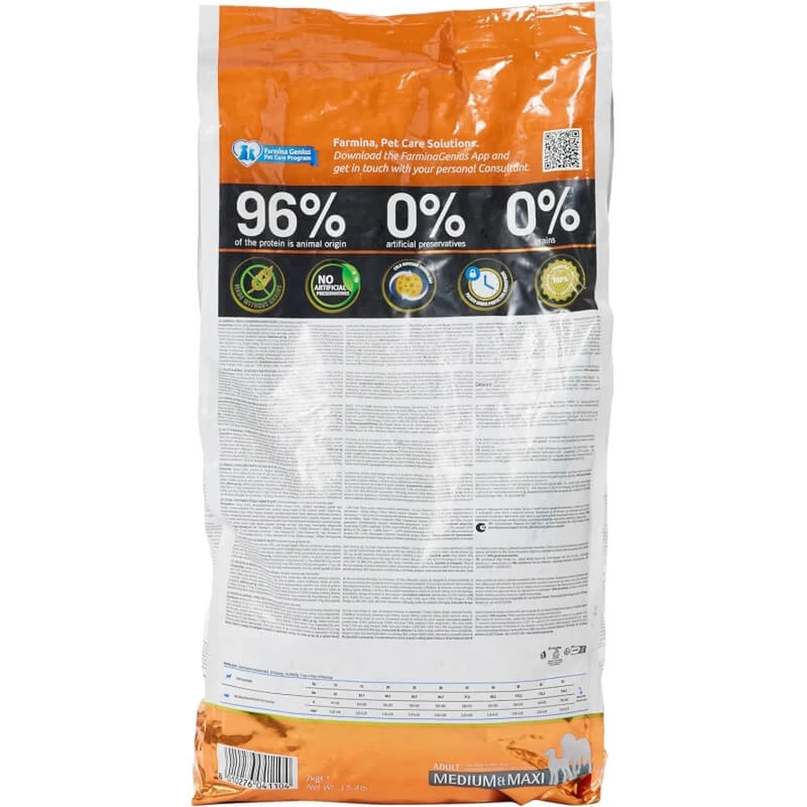 Farmina N&amp;D Spirulina Adult Medium &amp; Maxi au hareng - Aliment complet pour chiens, 7 kg