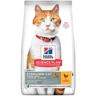 Hill's Science Plan Young Adult Sterilized Cat - Droogvoer voor katten met kip, 3 kg