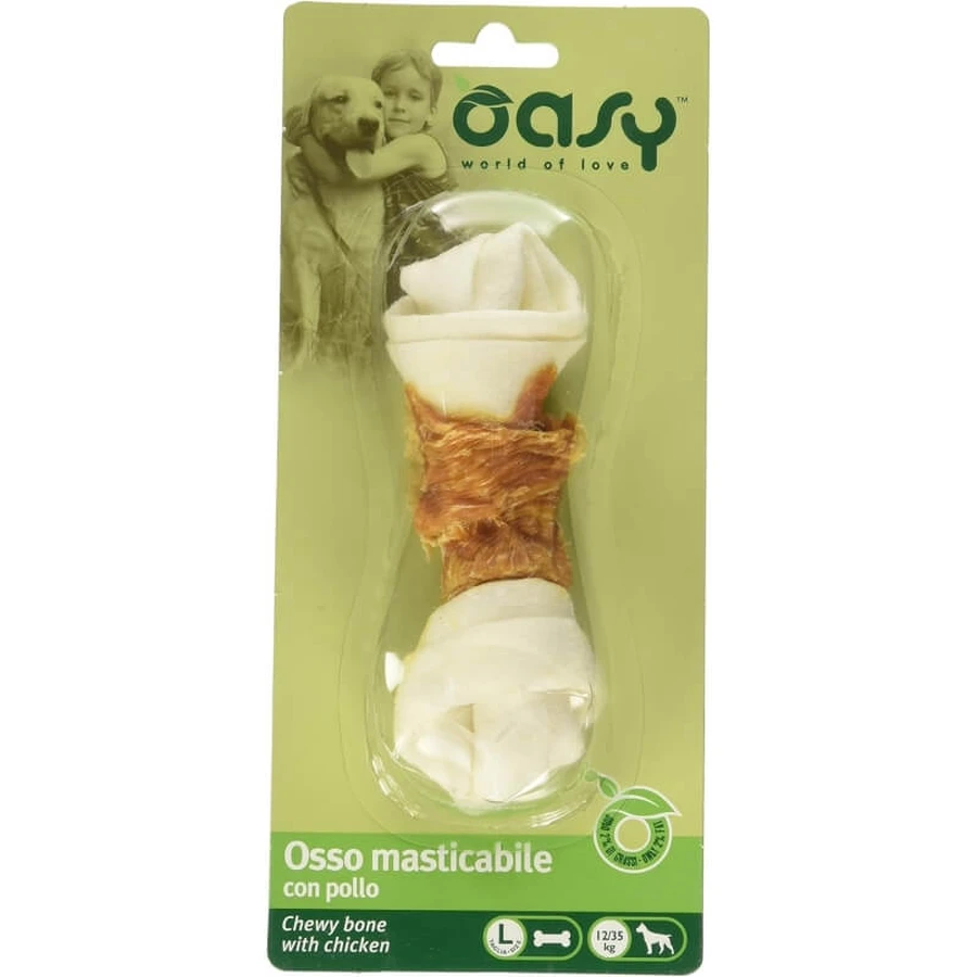 Oasy Chewable Bone with Chicken - Chew Toy for Large Dogs, 67 g