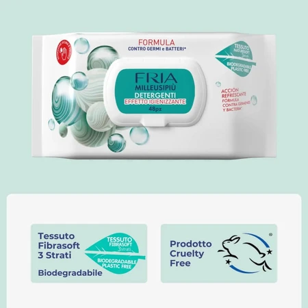 Fria Milleusipiù - 48 antibacteriële reinigingsdoekjes