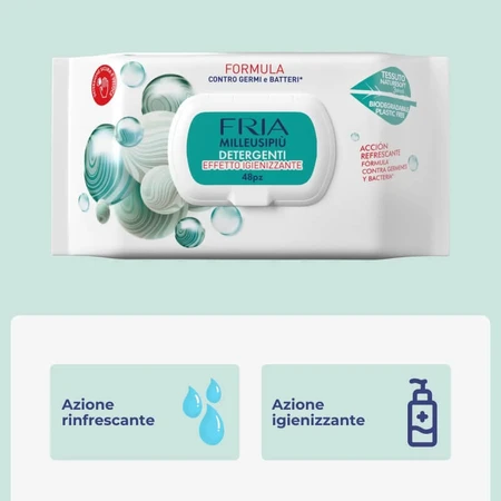 Fria Milleusipiù - 48 antibacteriële reinigingsdoekjes