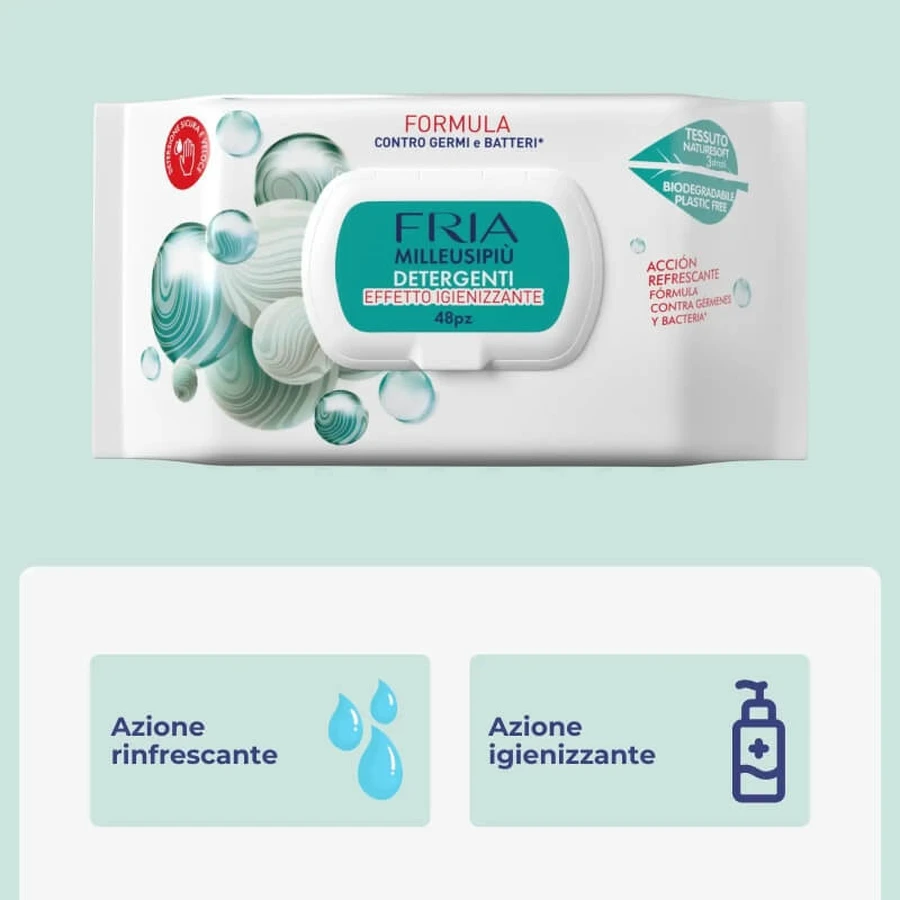 Fria Milleusipiù - 48 antibacteriële reinigingsdoekjes