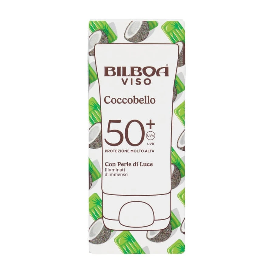 Bilboa Face Zonnebrandcrème SPF 50+ Coccobello Zeer hoge bescherming met lichtreflecterende parels 40 ml