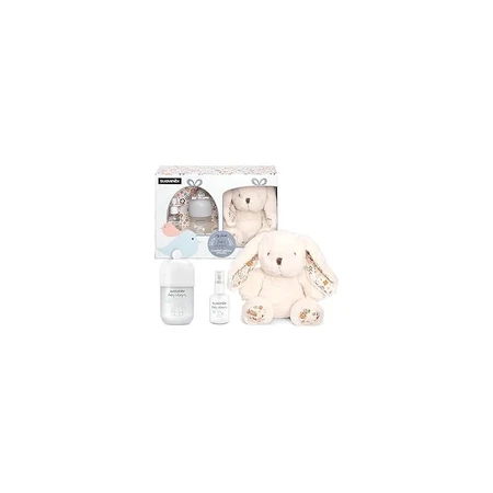Set de regalo de colonia para bebés Suavinex: colonia para bebés de 100 ml + formato de viaje de 50 ml + peluche para bebés