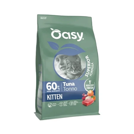 Oasy Kitten Fórmula Superior de Atún - Alimento completo para gatitos y gatas gestantes o lactantes, 300 g