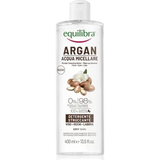 Equilibra Argan - Agua micelar para el rostro, los ojos y los labios, 400 ml
