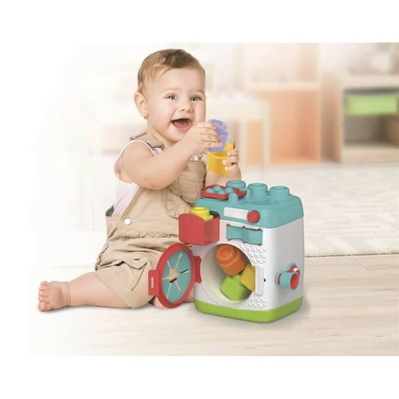 Clementoni Soft Clemmy: Mijn eerste wasmachine – Zintuiglijk speelgoed met 5 zachte blokjes