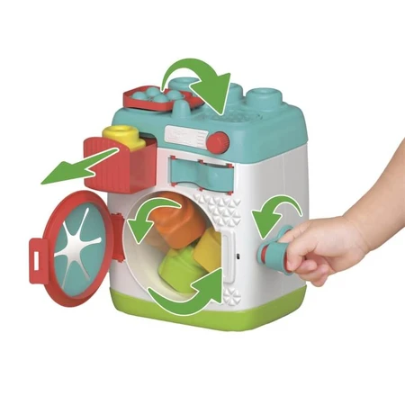 Clementoni Soft Clemmy: Mijn eerste wasmachine – Zintuiglijk speelgoed met 5 zachte blokjes