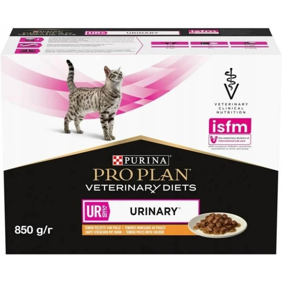 Purina Pro Plan Diet Ur Chicken - Compleet dieetvoeding voor volwassen katten met struvietstenen, 850 g