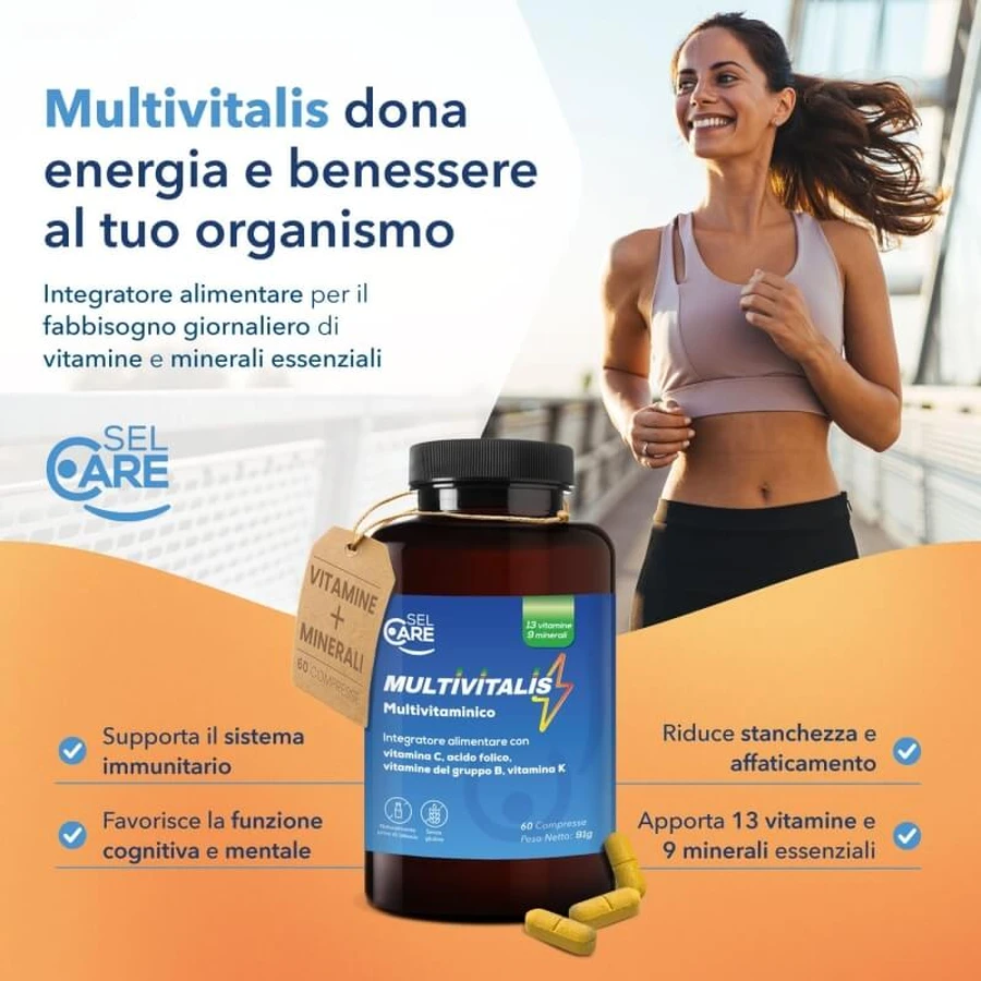 Multivitalis 60 comprimés - complément alimentaire à base de vitamines et de minéraux