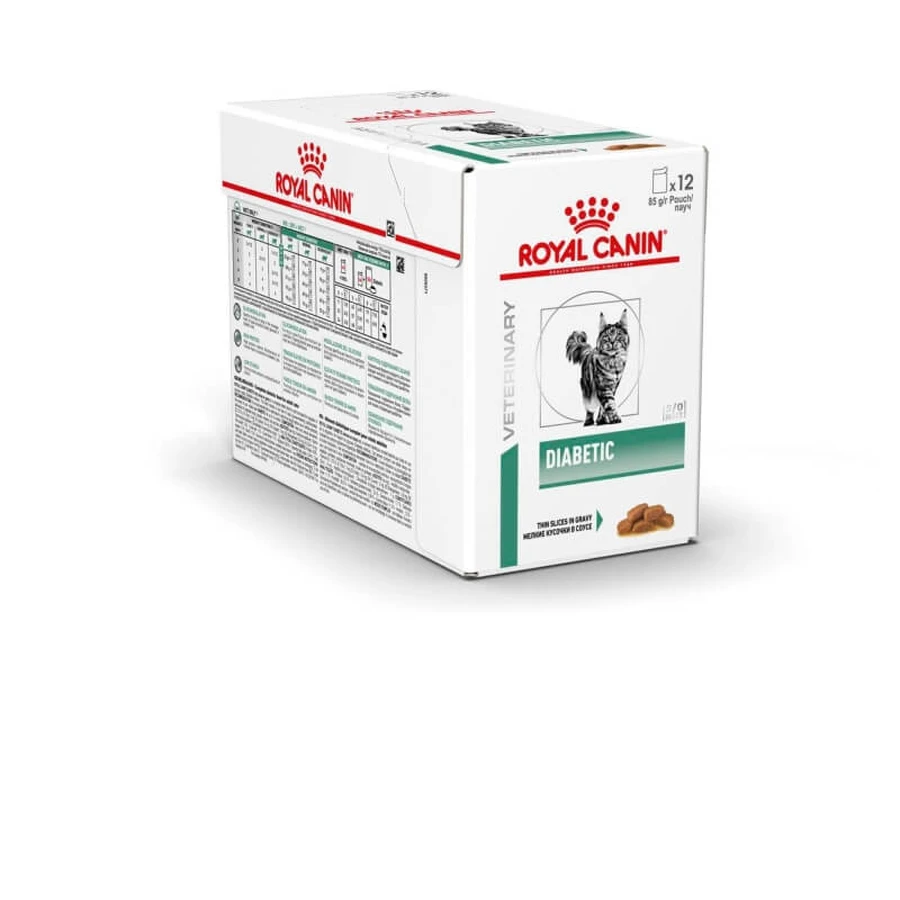 Royal Canin Diabetic - Alimento dietético para gatos diabéticos, 12 x 85 g