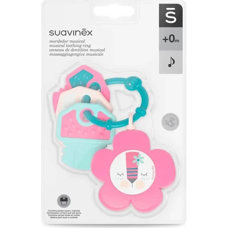 Suavinex Musical Teething Ring - Pink