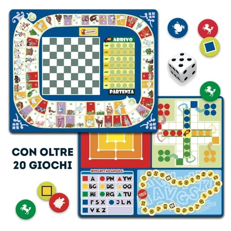 Lisciani Playroom Game Set — over 20 games and 12 board games for children ages 6 and up
