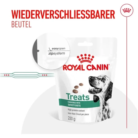 Royal Canin Treats Satiety Diets - Snacks dietéticos para perros destinados al control del peso y la saciedad, 230 g