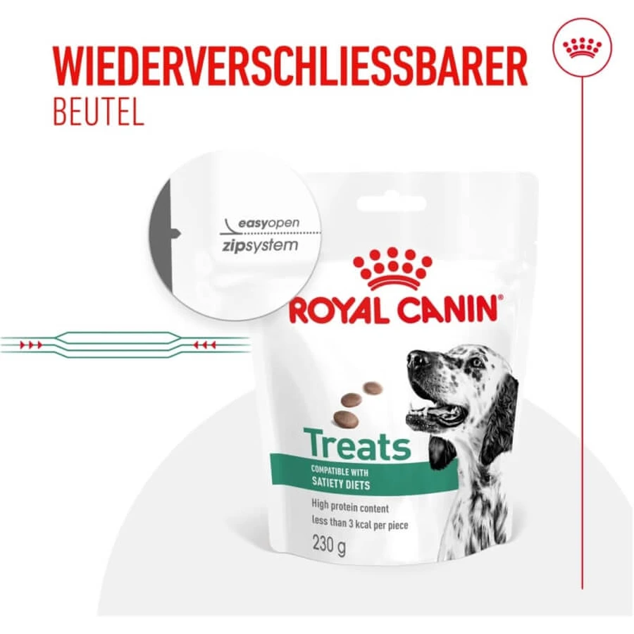 Royal Canin Treats Satiety Diets - Snacks dietéticos para perros destinados al control del peso y la saciedad, 230 g