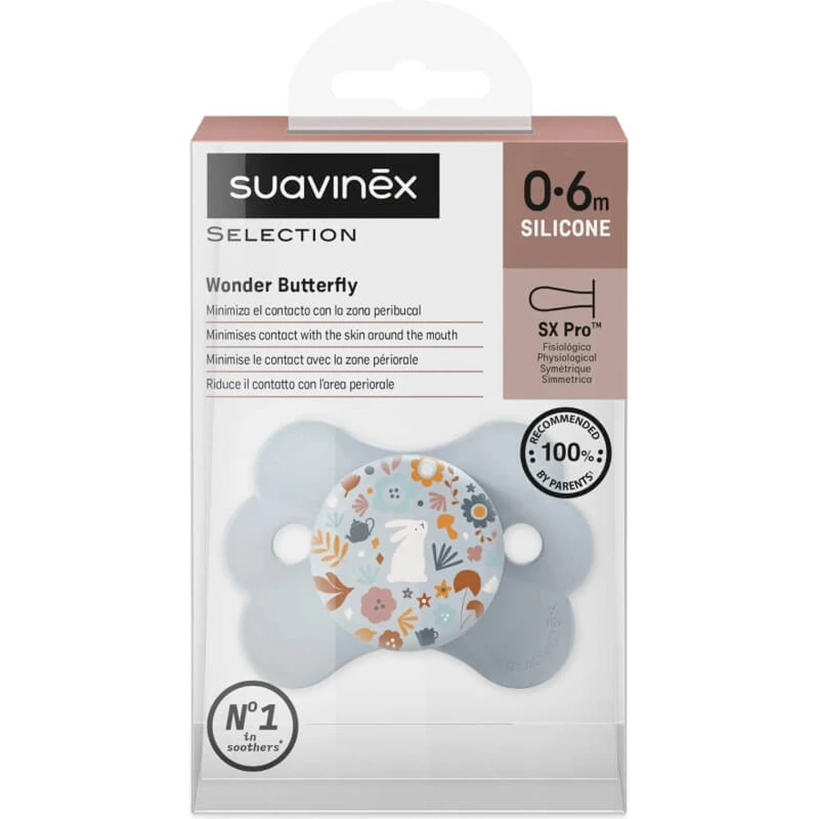 Suavinex Wonderland - SX Pro Silicone Pacifier 0-6m - Light Blue