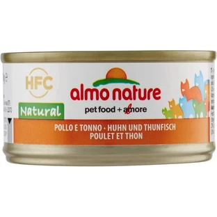 Almo Nature HFC Natural Kip en Tonijn - Natvoer voor volwassen katten, 70 g