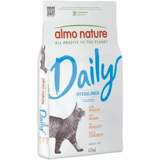 Almo Nature Daily Chicken - Aliment complet pour chats adultes stérilisés, 12 kg