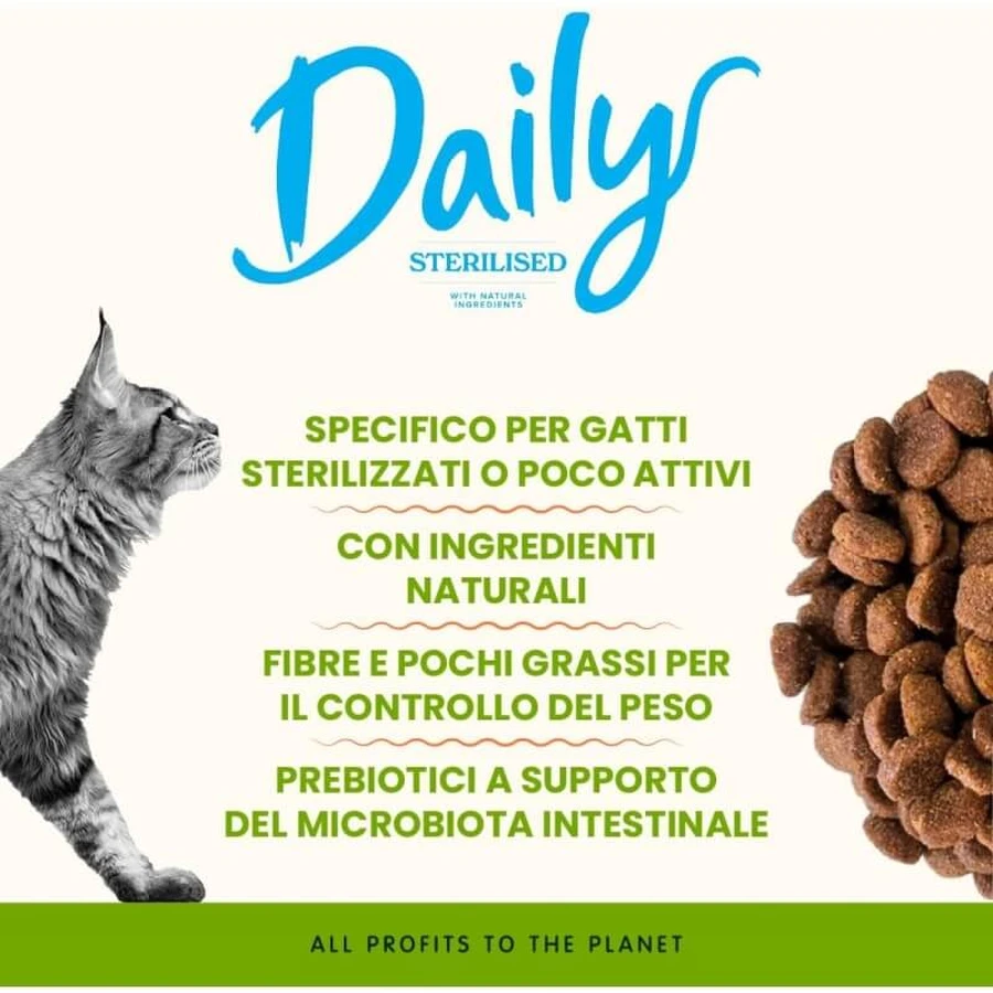 Almo Nature Daily Chicken - Aliment complet pour chats adultes stérilisés, 12 kg