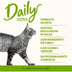Almo Nature Daily Menu para gatos, paquete surtido de pollo, ternera y pato: alimento completo para gatos adultos, 6 bolsitas de 70 g cada una