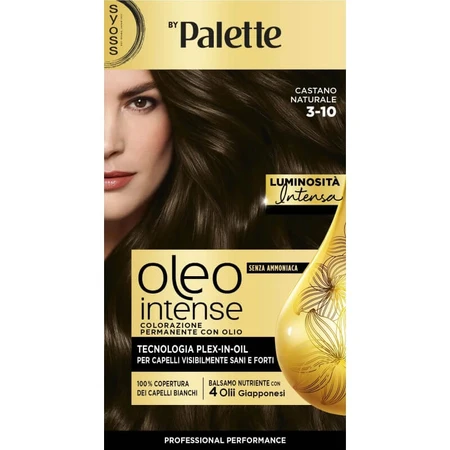 Tinte para el pelo Syoss Oleo Intense - Tinte permanente n.º 3-10, castaño natural