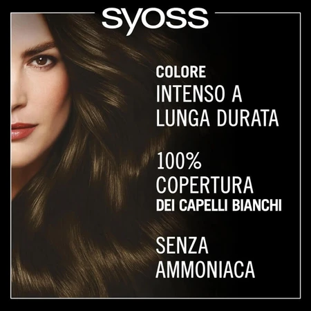 Tinte para el pelo Syoss Oleo Intense - Tinte permanente n.º 3-10, castaño natural