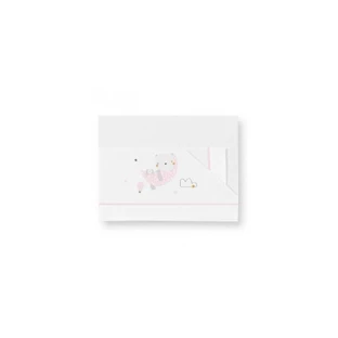 Coimasa driedelige set „Miniculla Volare”, wit en roze, 40x80 cm
