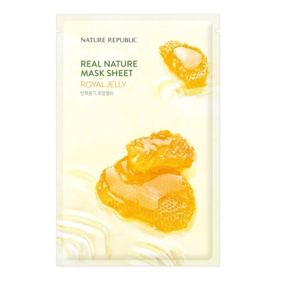 Nature Republic Real Nature Royal Jelly Sheet Mask - Nourishing and Revitalizing Sheet Mask, 23 g