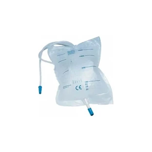 T130 - 30 poches à urine de base pour lit de patient avec tuyau d'évacuation