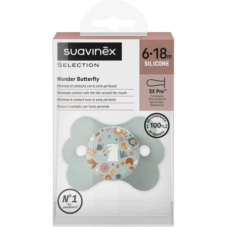 Suavinex Wonderland - SX Pro Silicone Pacifier 6-18 - Light Blue