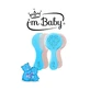 Set de cepillos para bebés con cerdas de lana y peine para recién nacidos a partir de 0 meses — Colores variados