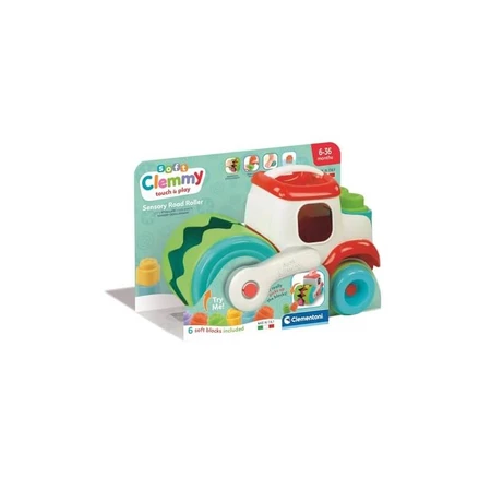 Clementoni Soft Clemmy Zintuiglijke blokkenetende roller – Interactief zacht voertuig