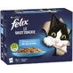 Purina Felix Delicacies: Assortiment met zalm en tonijn in gelei – Volledig voer voor volwassen katten, 12 x 85 g