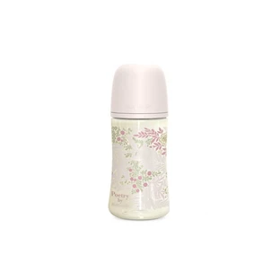 Suavinex Poetry - Baby Bottle with Symmetrical Left-Side "Pro" Teat for Thick Formula, 270 ml, Pink
