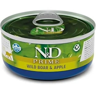 Farmina N&amp;d Prime Wildschwein & Apfel – Alleinfuttermittel für ausgewachsene Katzen, 70 g