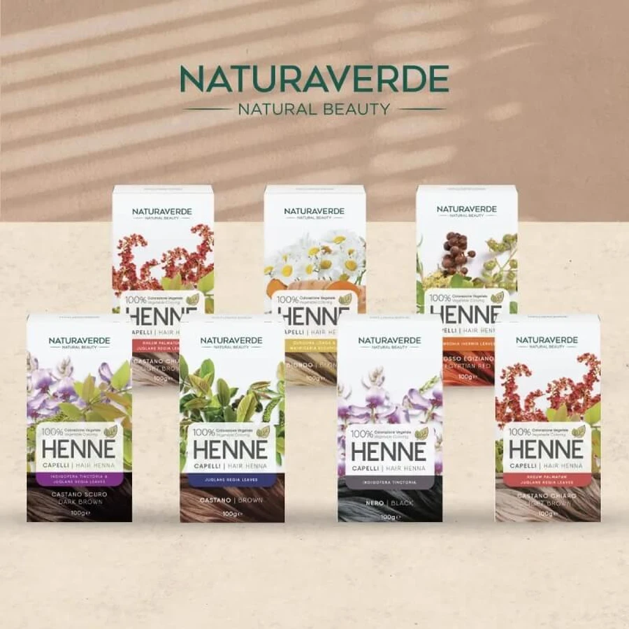 Naturaverde Henna – Ägyptisches rotes Haarfärbemittel auf pflanzlicher Basis, 100 g